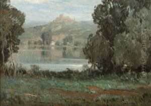 Lake In A Landscape by Carl Oscar Borg