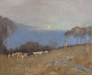 Shepherd In A California Landscape by Carl Oscar Borg