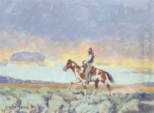 Evening In The Bad Lands, Montana by Carl Oscar Borg