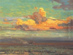 Evening In The Painted Desert by Carl Oscar Borg