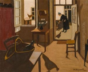 La Bretonne Et Ses Poules by Marius Borgeaud