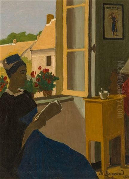 Femme Lisant A Sa Fenetre - view 1