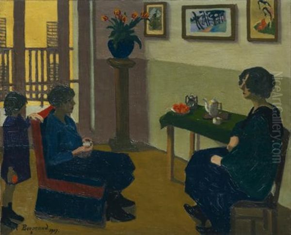 La Tasse De The - Recto; Interieur De Bistrot Breton, Verso (the Tea Cup, Recto; Interior Of A Brittany Bistro, Verso) - view 1