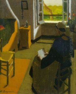 Bretonne Lisant by Marius Borgeaud