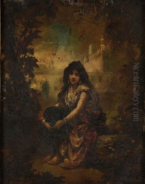 Danseuse Orientale Dans Un Jardin - view 1