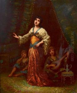Danseuse Orientale Et Ses Musiciennes