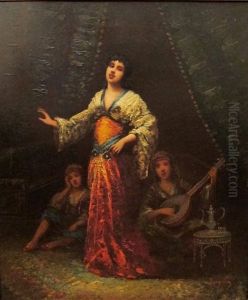 Danseuse Orientale Et Ses Musiciennes