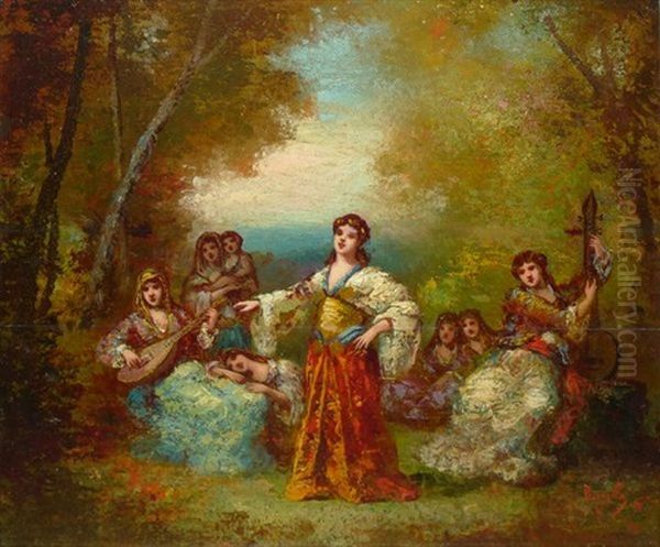 Musiciennes Et Danseuses Orientales Au Parc - view 1