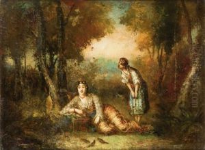L'odalisque Et Sa Cage A Oiseaux by Frederic Borgella