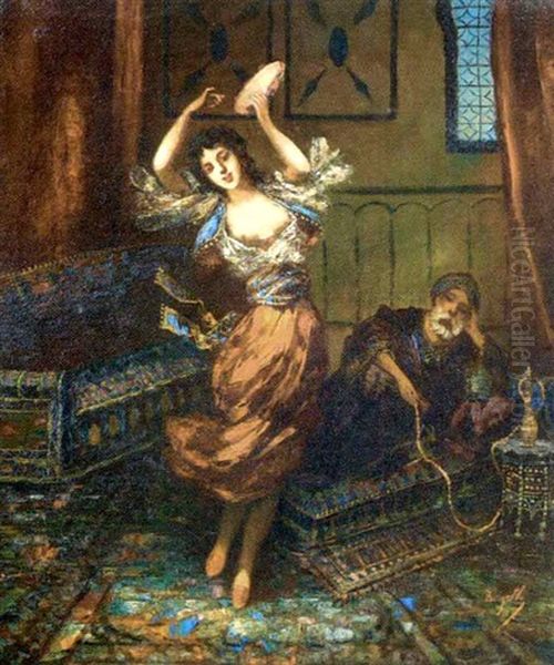 Danseuse Et Fumeur De Narghile - view 1
