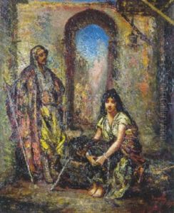 Gardien Et Esclave Devant Les Remparts