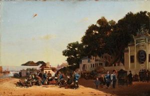 Scene De Port Sur La Pearl River