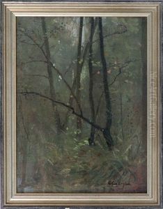 Woodland Interior by Gutzon (John-Gutzon-Mothe) Borglum