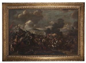 Scena Di Battaglia by Ambrogio Borgognone