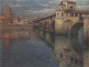 Ponte Coperto Di Pavia by Romeo Borgognoni
