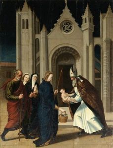 The Presentation Of Christ In The Temple by Juan de Borgona the Elder