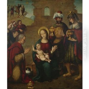 Adoration Of The Magi by Juan de Borgona the Elder