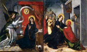 The Annunciation (+ The Visitation; Pair) by Juan de Borgona the Elder