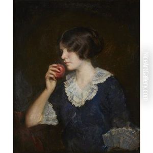Lady With Apple by Adolphe Borie