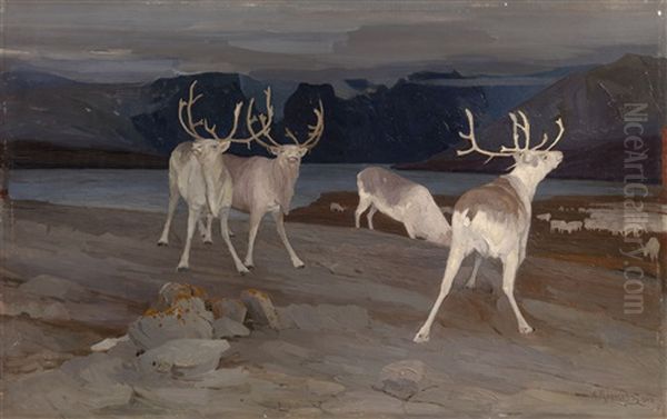 Reindeer Keeping Watch - view 1