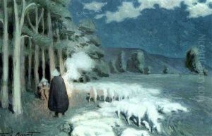 Shepherds Tending A Flock At Night Shepherds Tending A Flock At Night