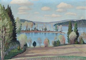 A Spring Landscape by Gunnar Borjeson