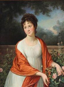 Portrait Of Charlotte Bartholin Eichel, Nee Grodtschilling (after Jens Juel) by Gunnar Borjeson