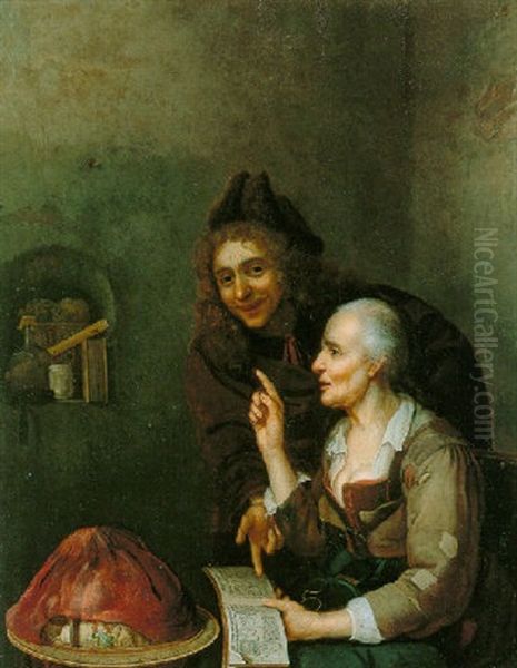 Young Man With A Fortune Teller - view 1