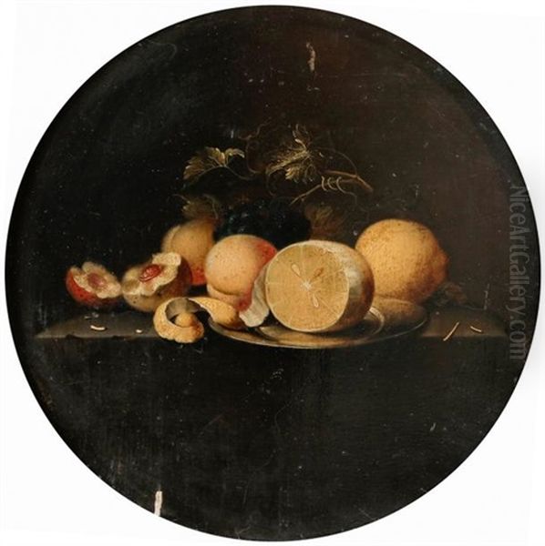 Nature Morte Aux Citrons Sur Un Entablement - view 1