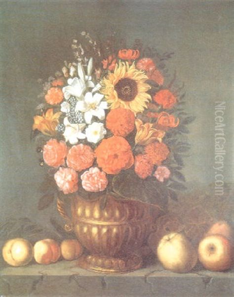 Bodegon De Flores Y Manzanas - view 1