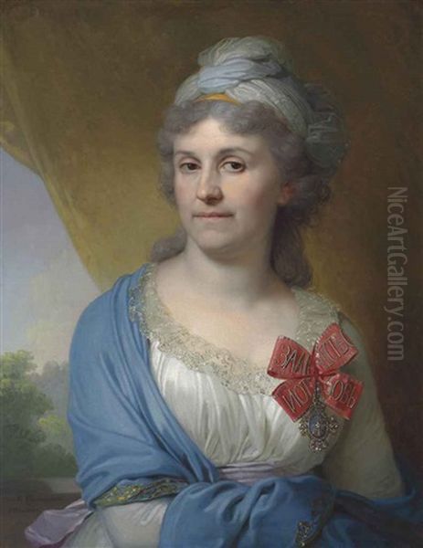 Portrait Of Daria Aleksandrovna Valueva, Nee Kosheleva (1757-1836), Wearing The Order Of St. Catherine, Second Class - view 1