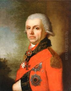 Portrait Of A Naval Admiral by Vladmir Lukich Borovikovsky