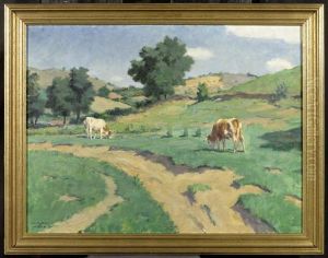 Cows In The Field by Janos Laszlo Aldor