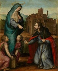 Aparicion De La Virgen Del Pilar A Santiago Apostol by Nicolas Borras