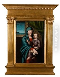 Virgen Con Nino by Nicolas Borras