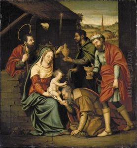 The Adoration Of The Magi by Nicolas Borras