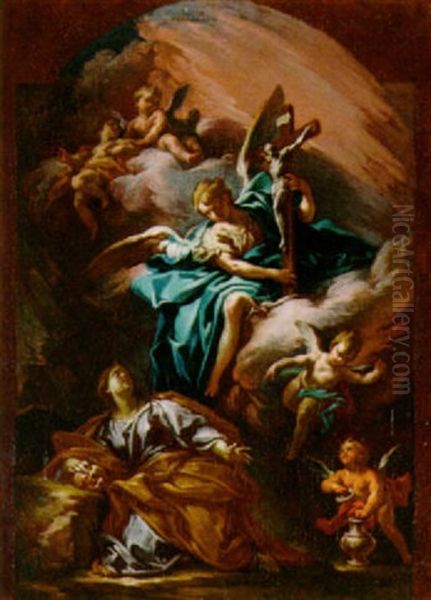 Ein Engel Erscheint Maria Magdalena Und Zeigt Ihr Das Kreuz Christi. - view 1