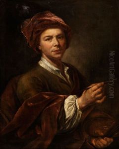 Portrait Des Malers An Der Staffelei by Paolo Borroni