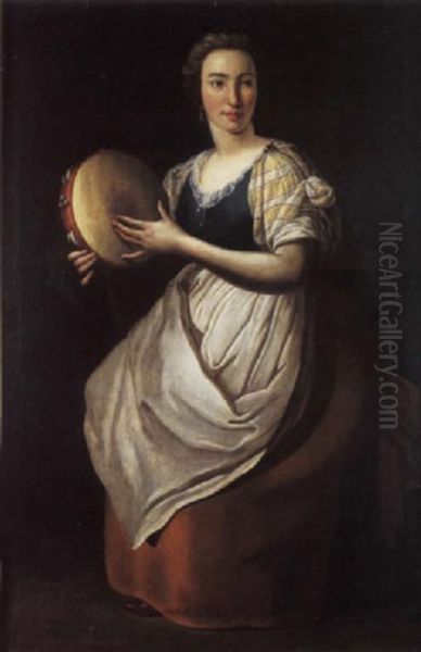 A Peasant Girl With A Tambourine - view 1
