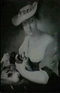 Fanciulla Con Piccioni by Paolo Borroni