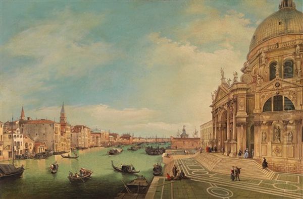 In Venedig, Blick Auf Den Canale Grande Mit Santa Maria Della Salute - view 1