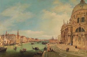 In Venedig, Blick Auf Den Canale Grande Mit Santa Maria Della Salute by Giuseppe Borsato