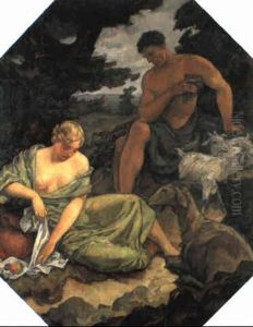 Pan Und Nymphe by Karl Borschke