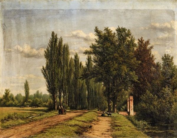 Landscape With A Poplar-lined Avenue - view 1