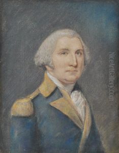 The Famous 1796 Portrait Of George Washington Was Originally Done In Oils By James Sharples (british, 1751-1811)