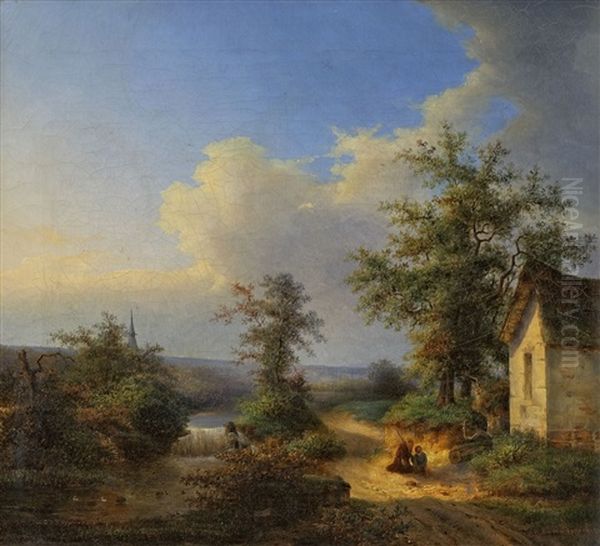 Flusslandschaft Mit Kapelle - view 1