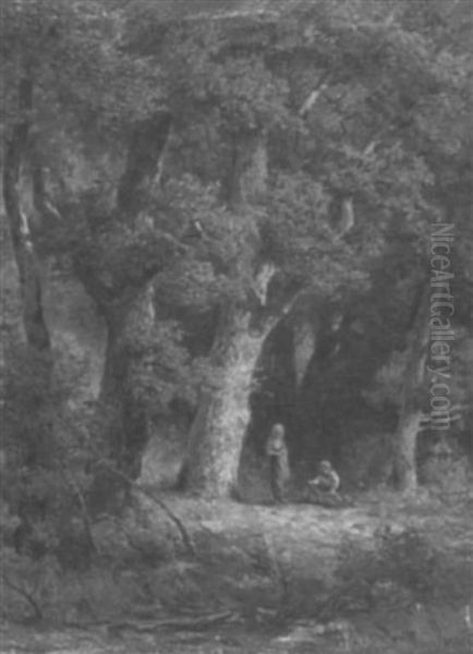 Faggot Gatherers In A Woodland Clearing - view 1
