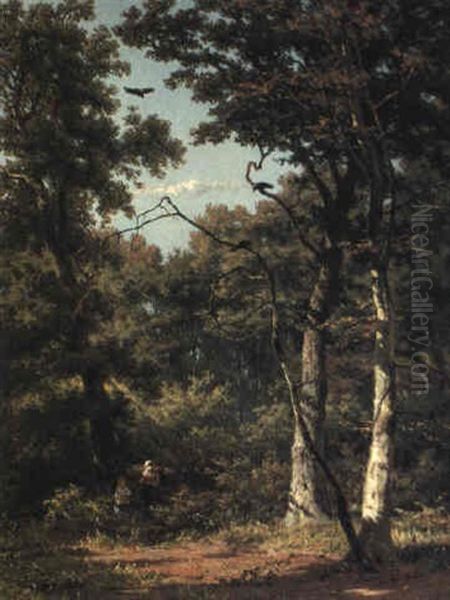 Faggot Gatherers In A Forest Clearing - view 1