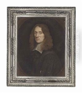 Portrait Of A Gentleman, Bust-length, In A Black Doublet And White Standing Collar, Feigned Oval