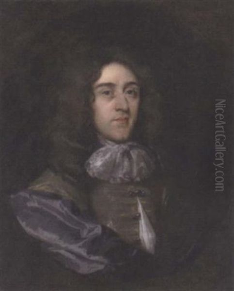 Portrait Of A Gentleman In A Grey Coat, Blue Robe, And Lace Cravat - view 1